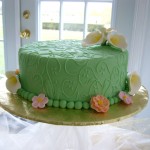 Embossed Fondant with Sugar Florals