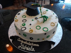 Graduation Cake - Retro Circles