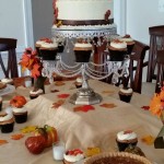 Fall themed dessert display