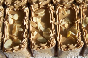 Mocha Truffle with sliced almonds